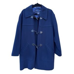 Escada Sport Vintage 90's Navy Blue Wool Toggle Coat Size 36 US Women's Size 6